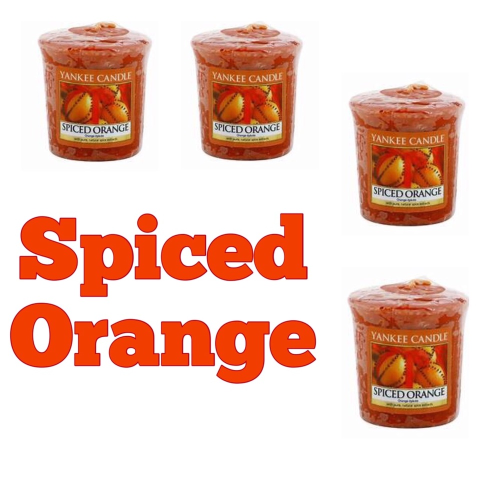 4 Yankee Candle Spiced Orange Votives lot